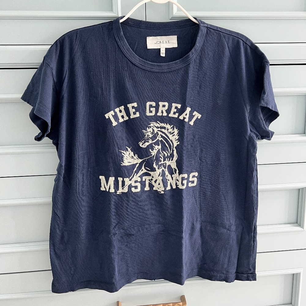 The Great Mustangs Navy T-Shirt Size 0